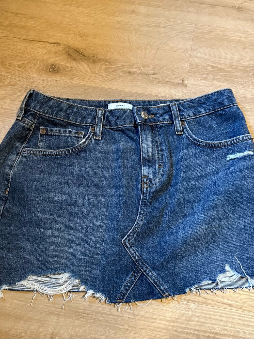 Forever 21 Dark Blue Denim Skirt